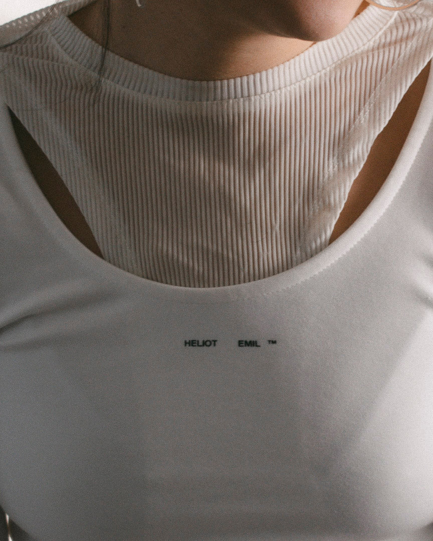 Heliot Emil White Layered Cut-Out Top
