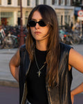 Black Leather Vest