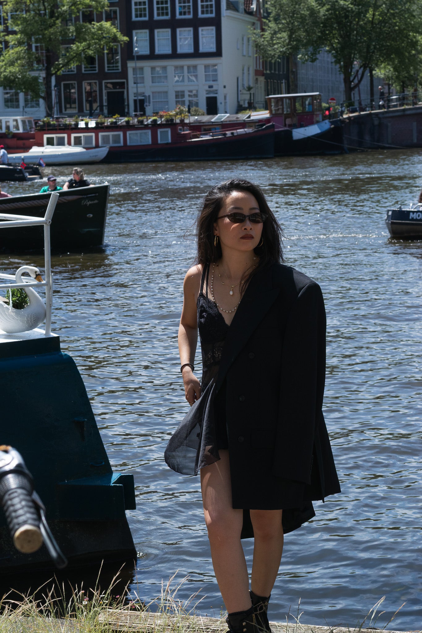 Ermenegildo Black Double-Breasted Blazer