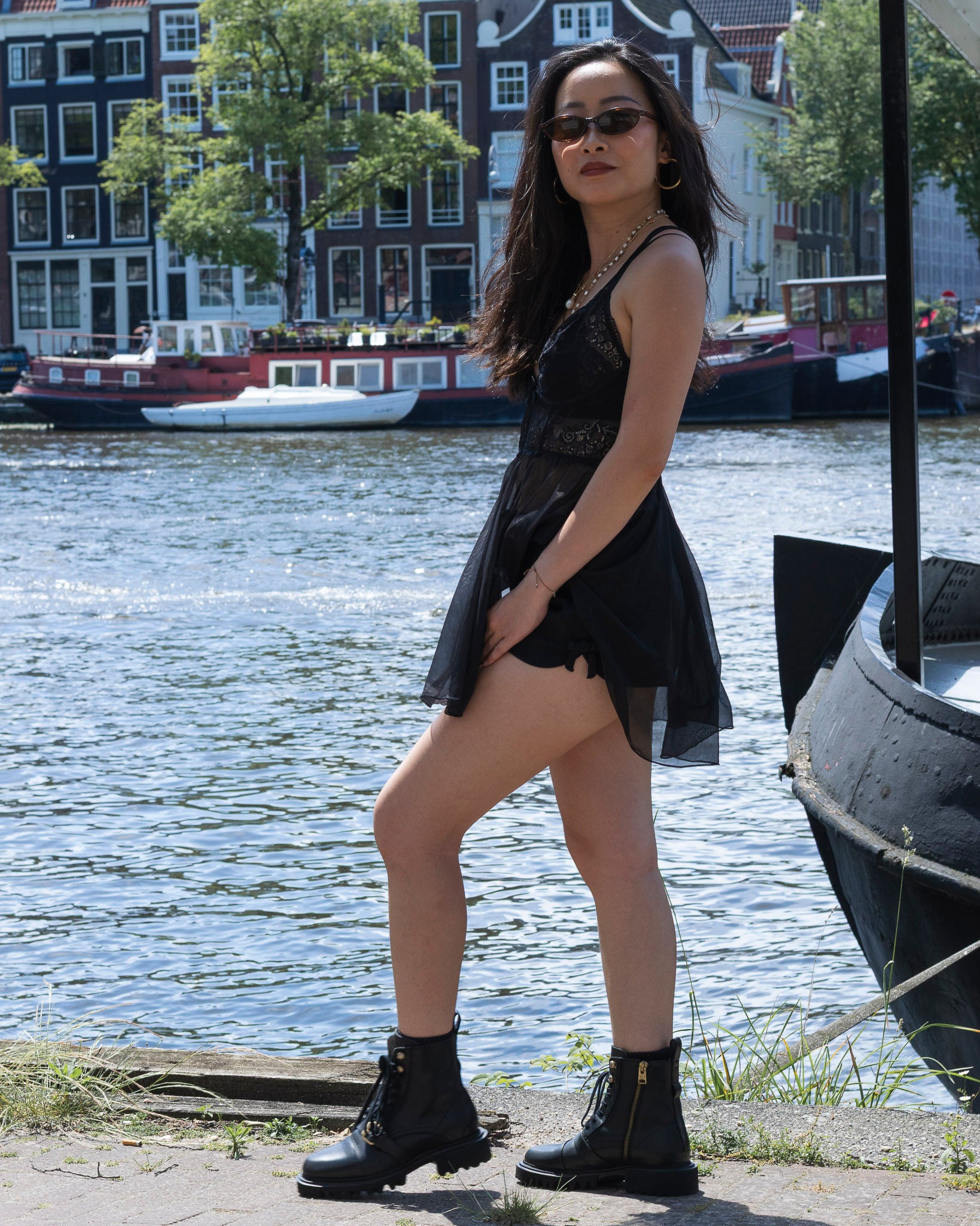 Transparent Black Top