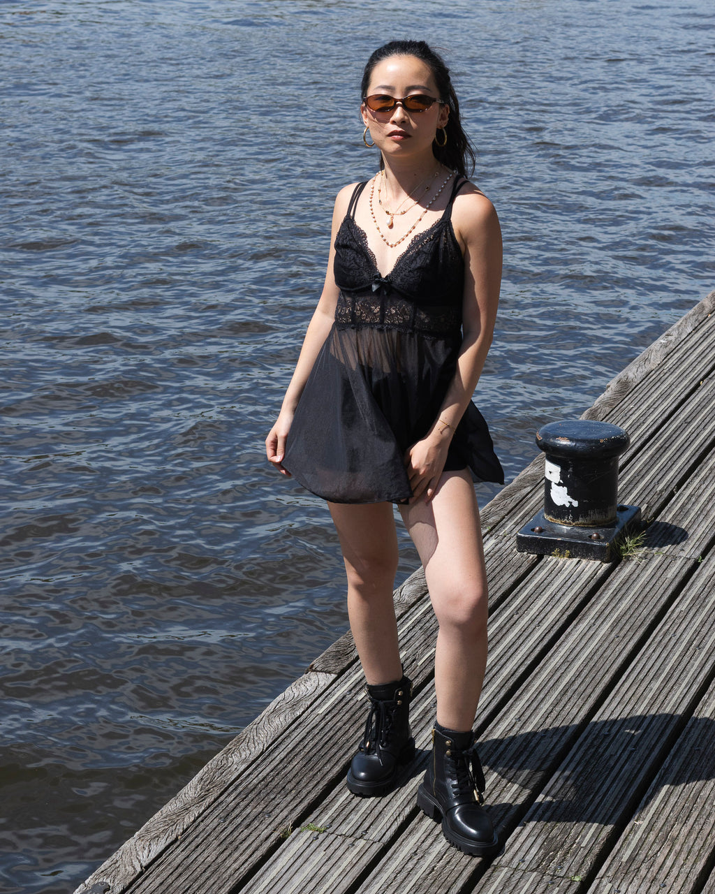 Transparent Black Top