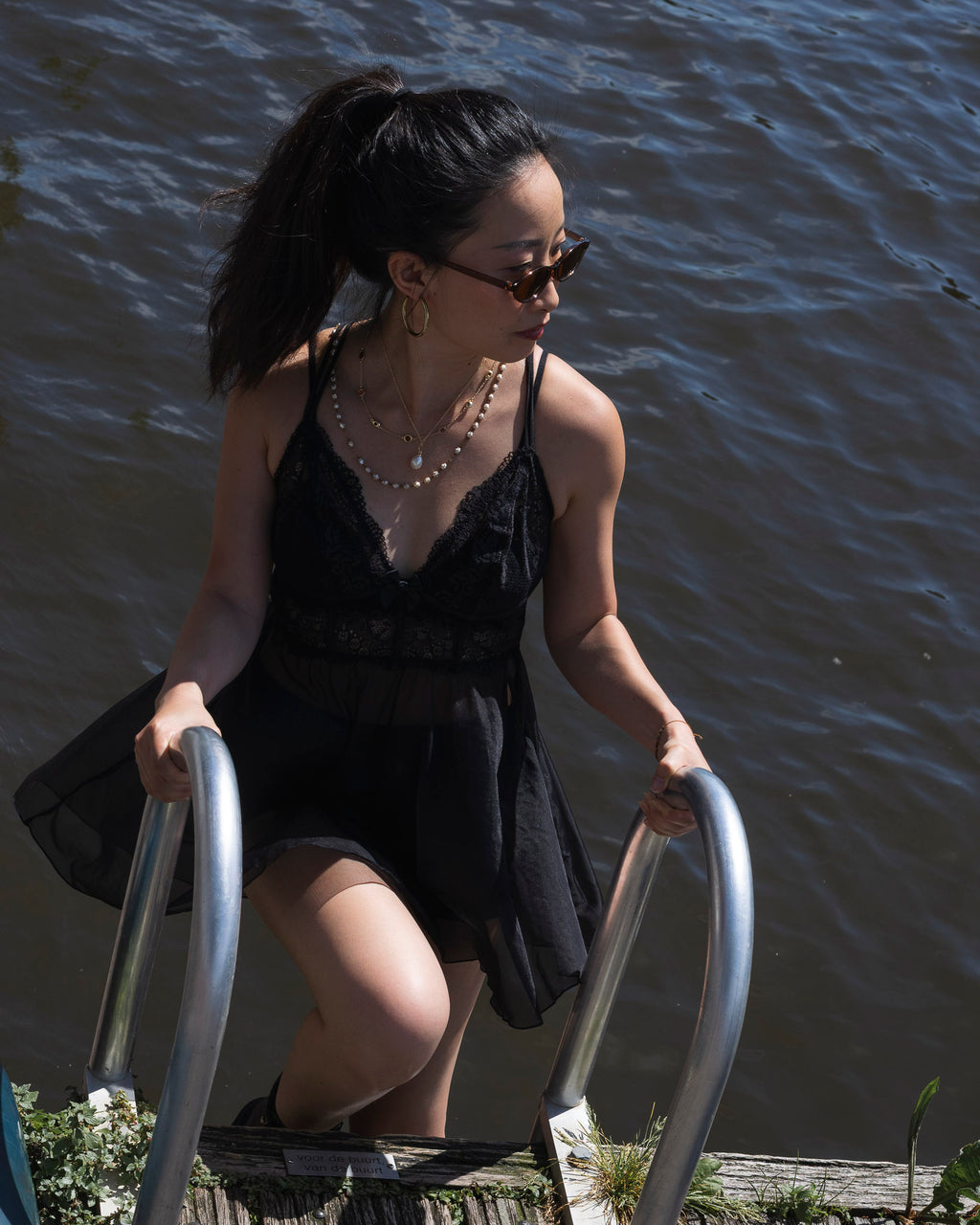 Transparent Black Top