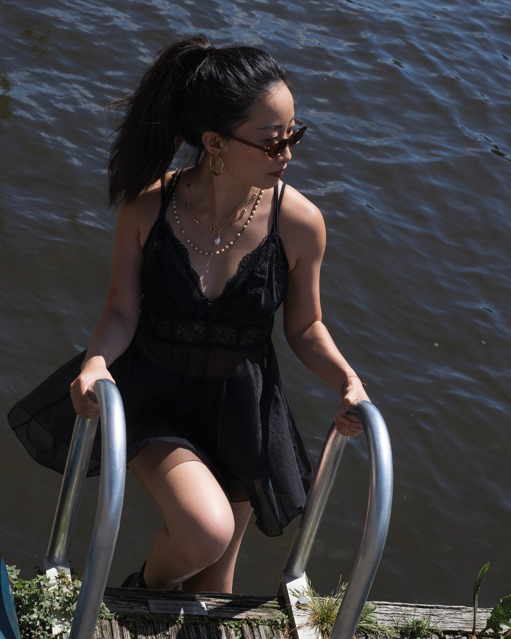 Transparent Black Top
