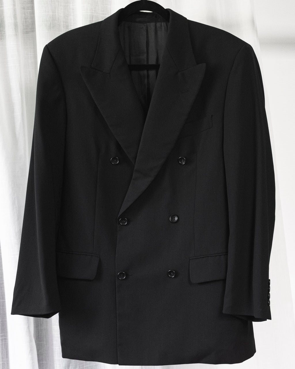 Ermenegildo Black Double-Breasted Blazer