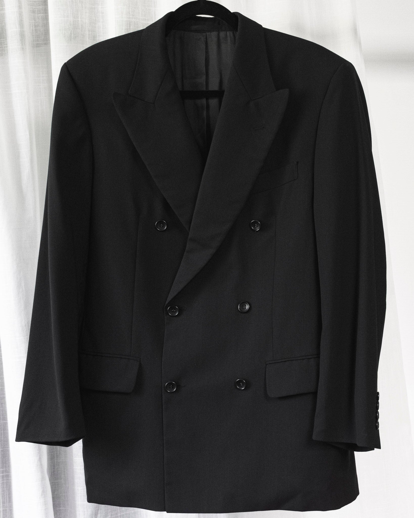 Ermenegildo Black Double-Breasted Blazer
