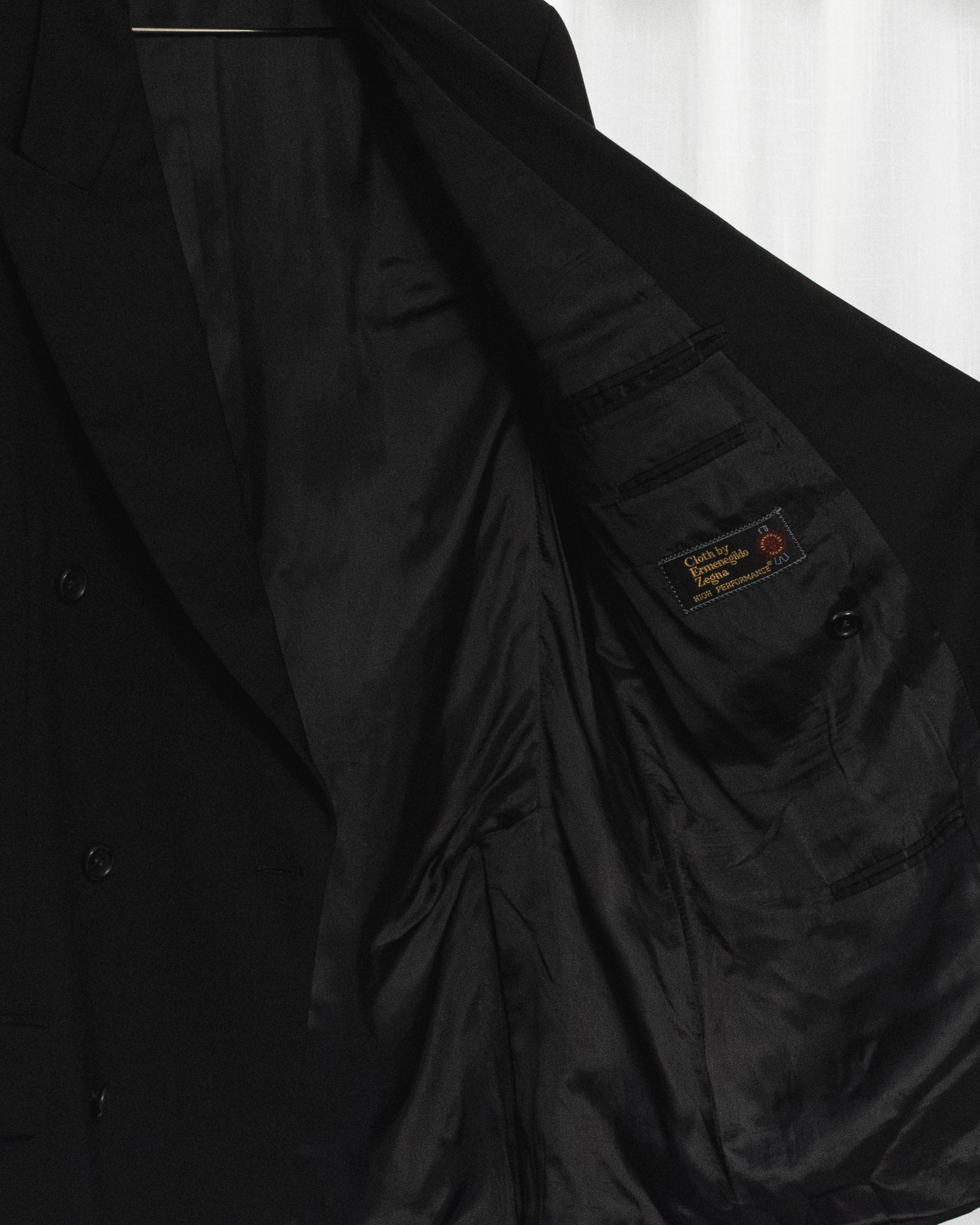 Ermenegildo Black Double-Breasted Blazer