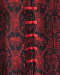 Vintage Silk Top with Dragon and Pagoda Print