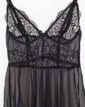 Transparent Black Top