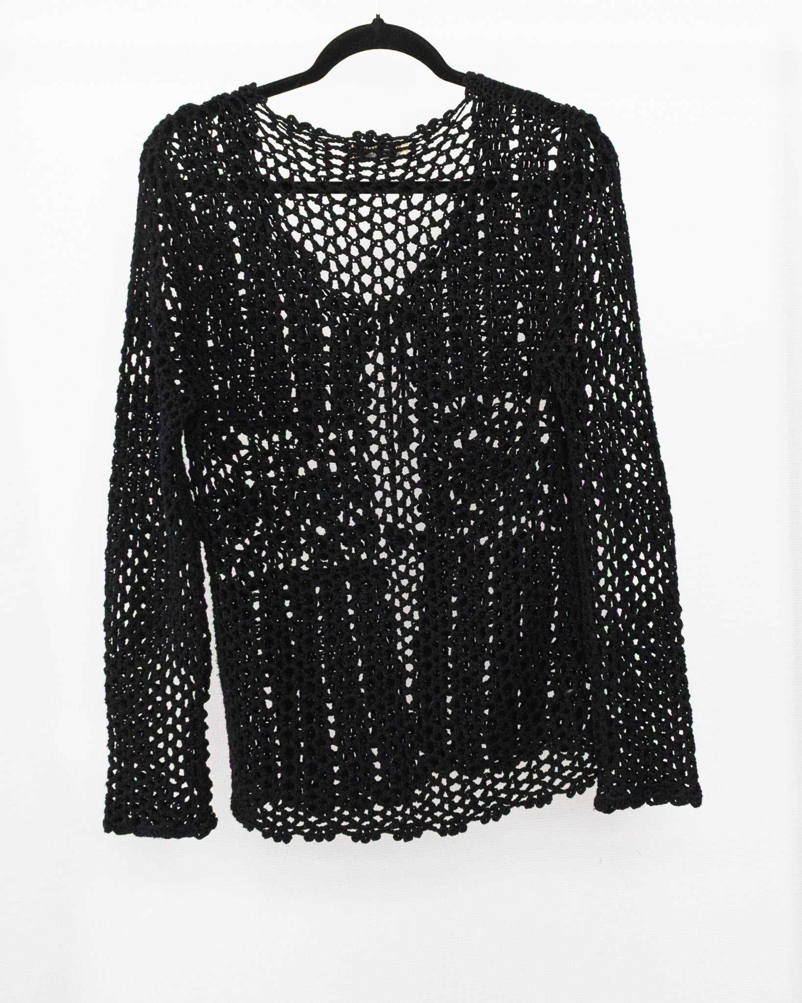 Renmoda Black Crochet Top