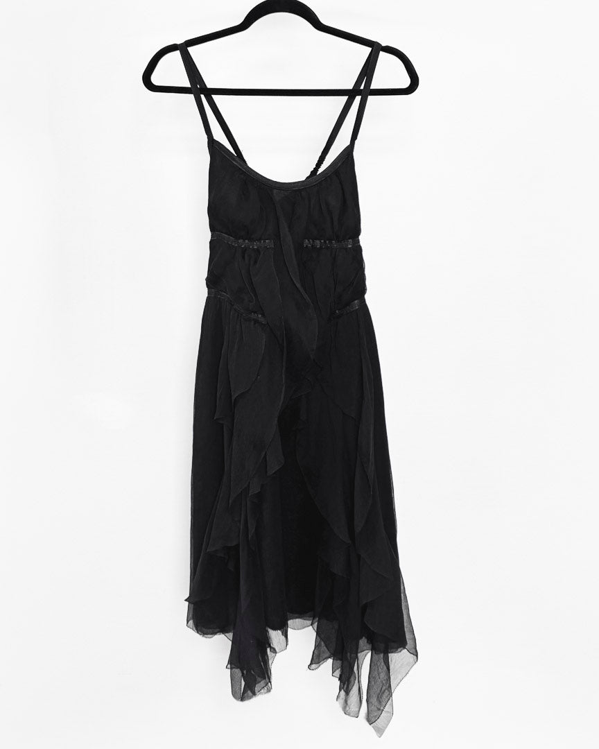 Armani Exchange Black Silk Dress
