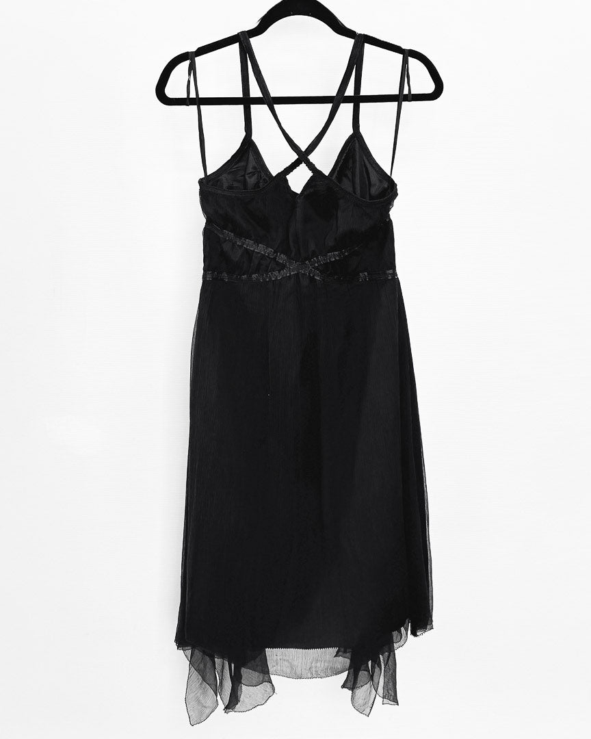 Armani Exchange Black Silk Dress
