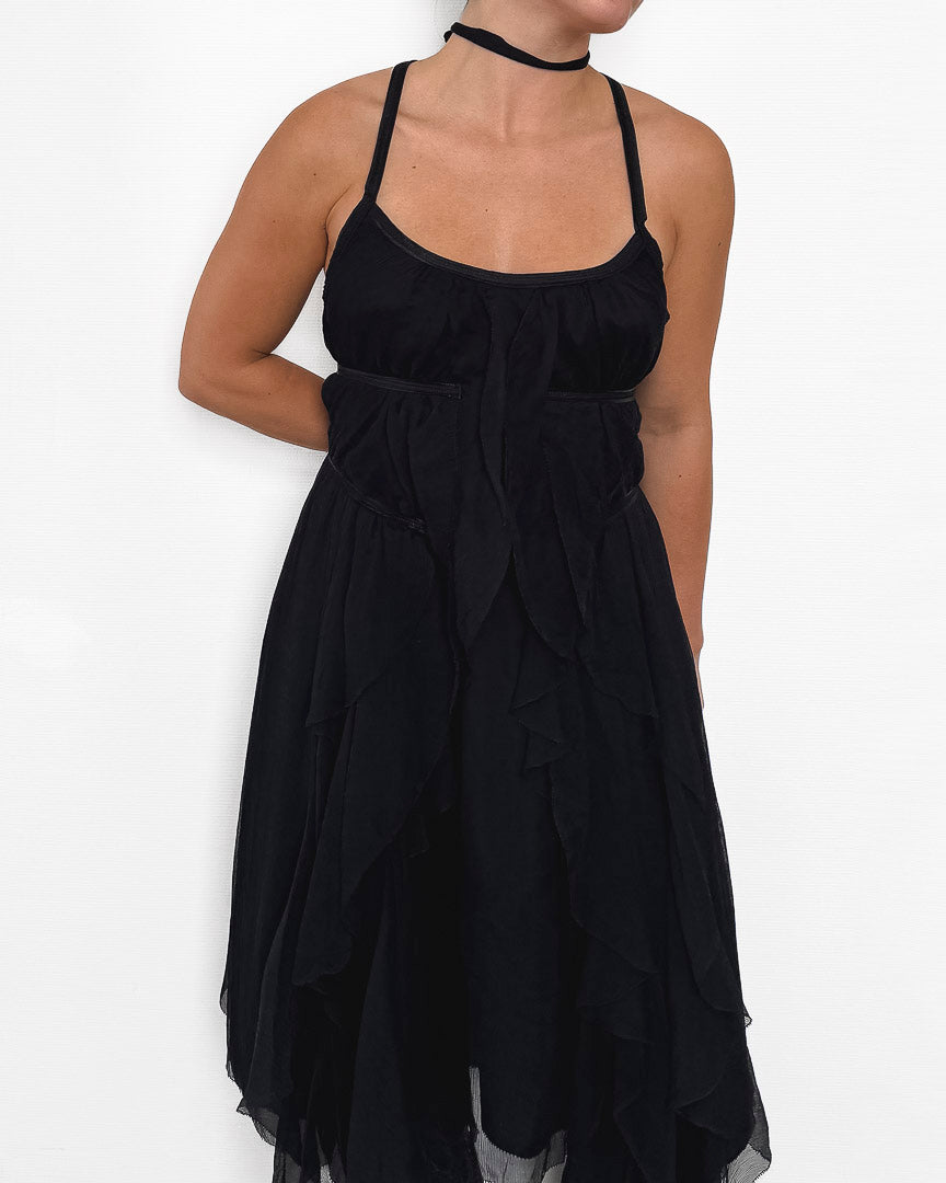 Armani Exchange Black Silk Dress